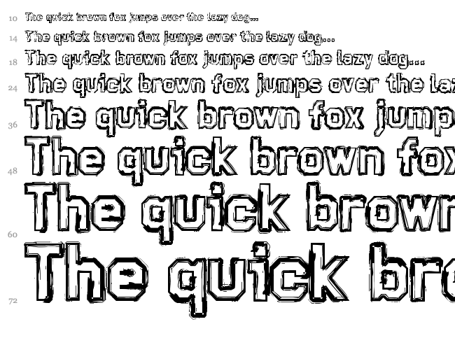 Dirty Play font waterfall